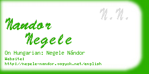 nandor negele business card