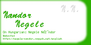 nandor negele business card